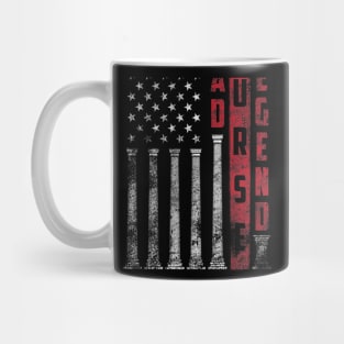 Dad Nurse Legend Flag Fathers Day Mug